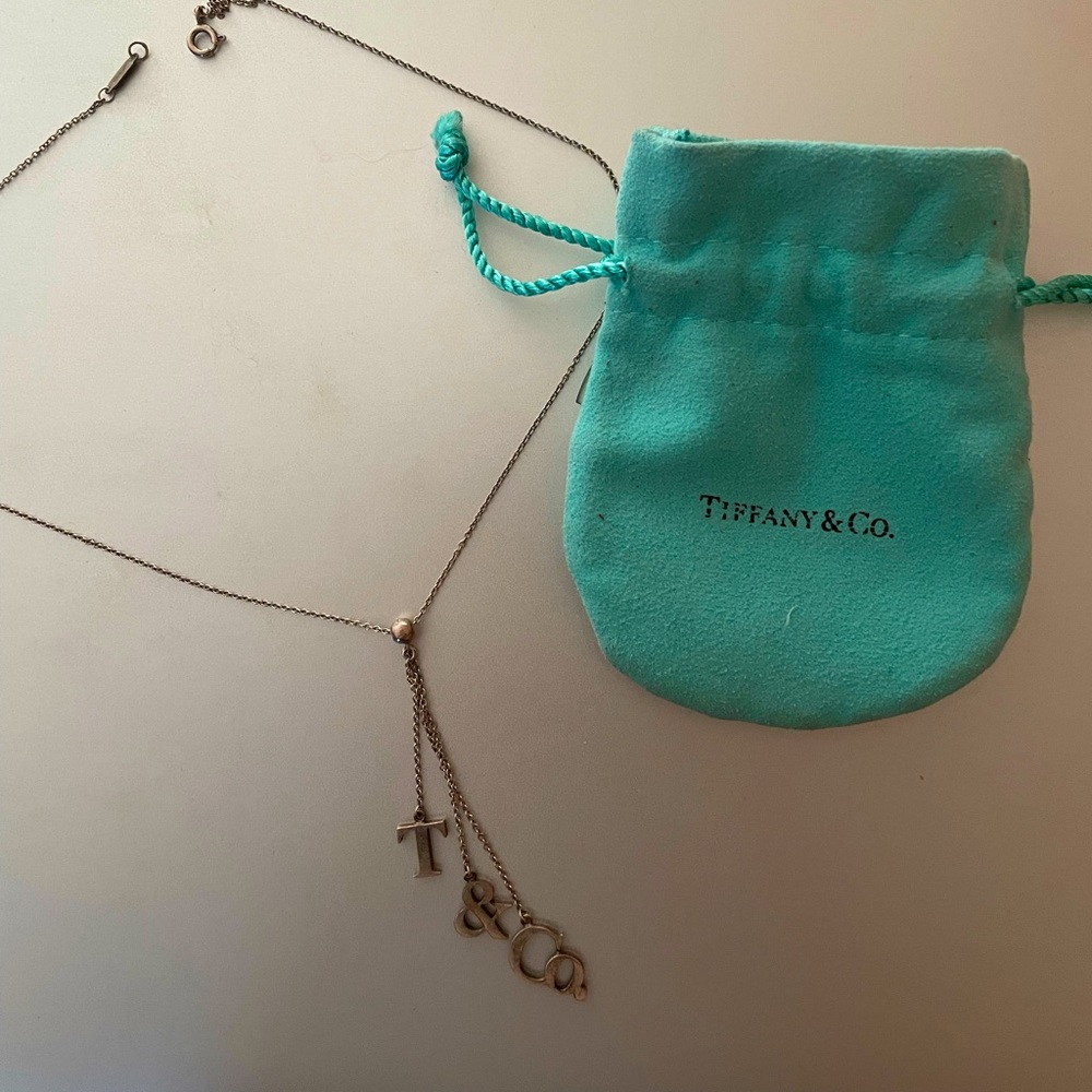 Tiffany & co dangling sterling silver necklace
